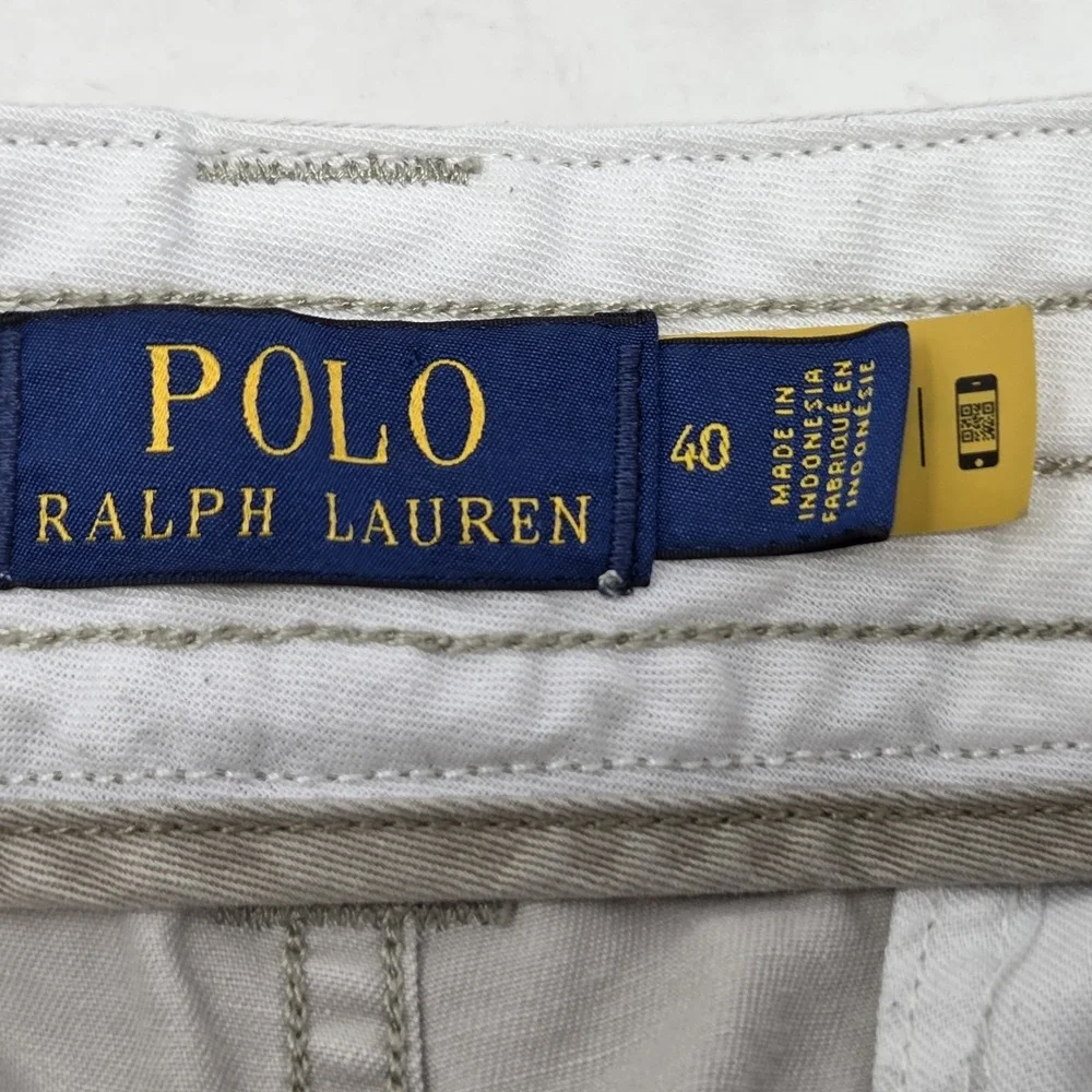 Polo Ralph Lauren Geller Cargo‎ Shorts Mens 40 Khaki Beige Work Utility 10.5 in